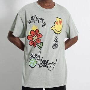 Pacsun Good Times Vintage T Shirt Cotton Mens Large Sage Colorful Y2K